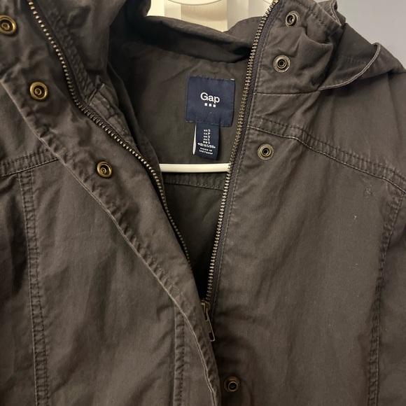 GAP Women’s Gray Cotton Hooded Zip Up Jacket Size Small - Picture 4 of 7